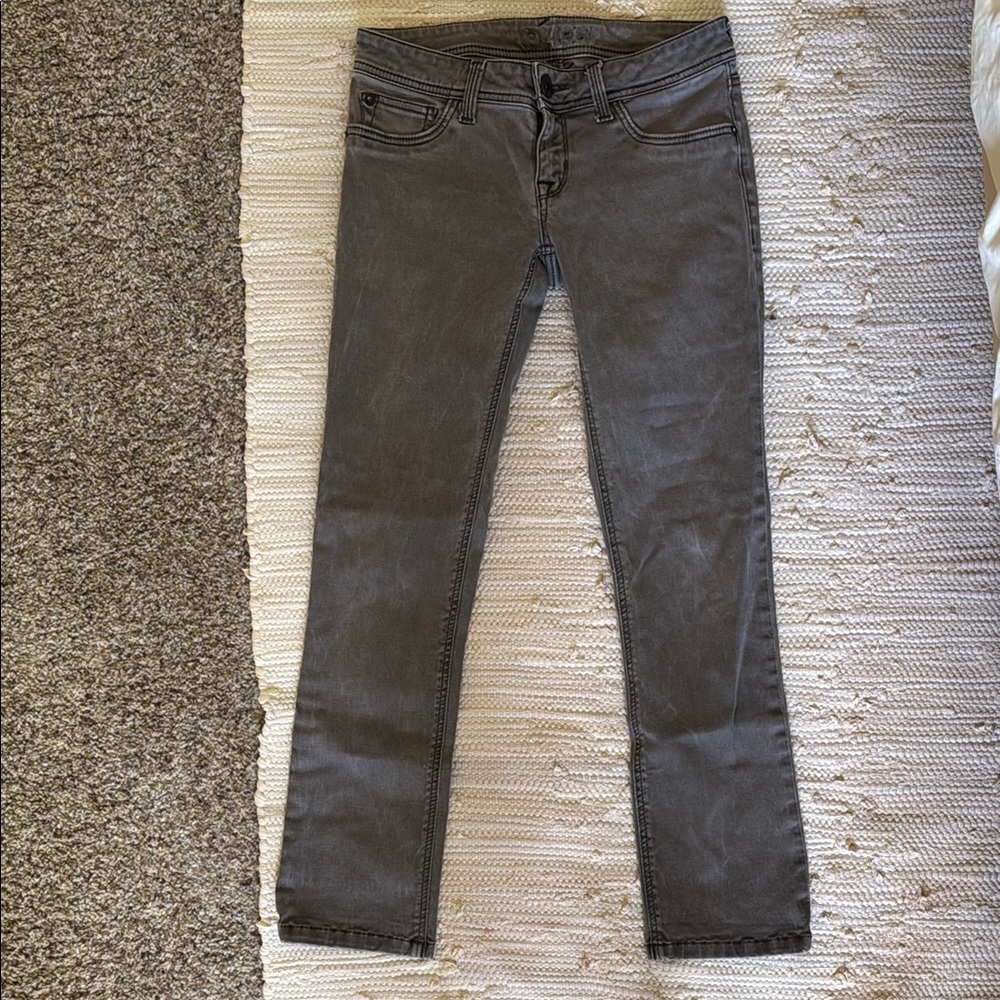 DL1961 Elle Scotch Sexy Slouchy Gray Low Rise Denim Jeans 27